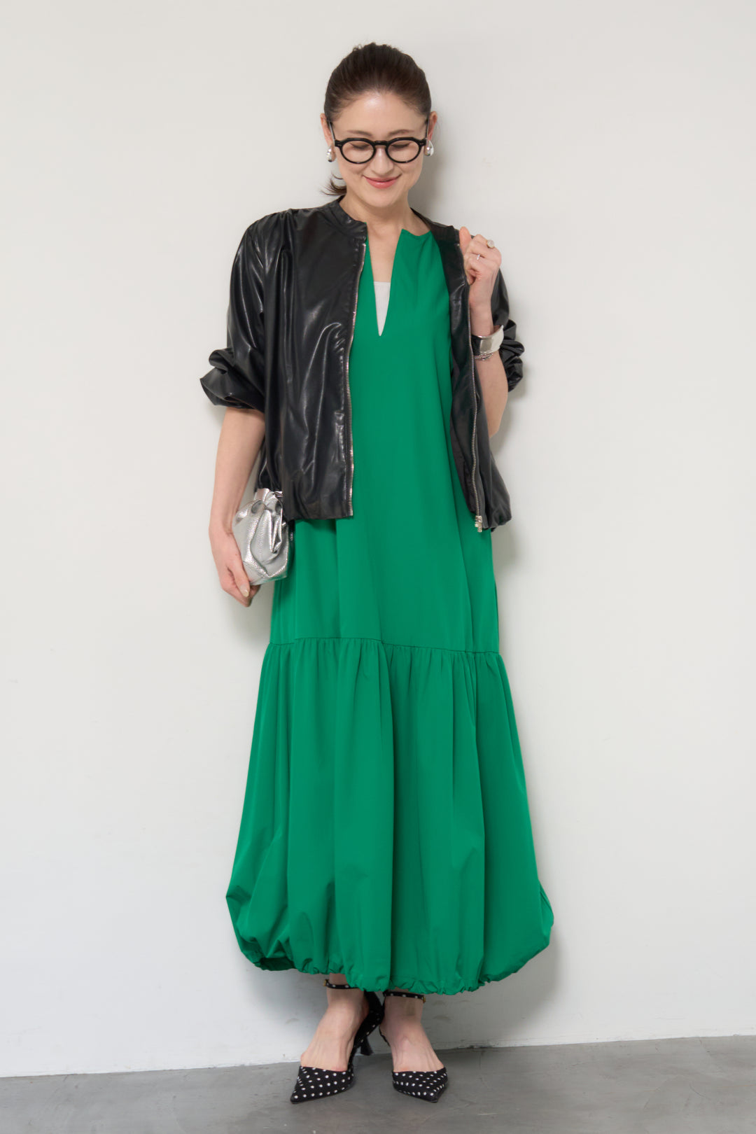 【接触冷感】2WAYヘム ノースリーブワンピース