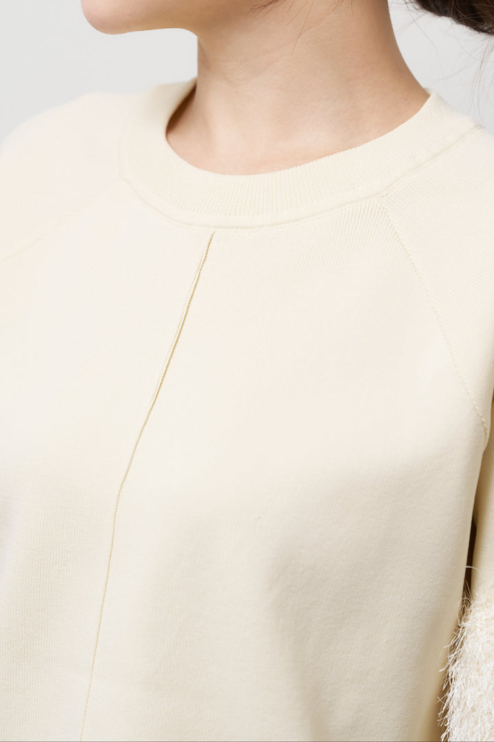 軽量リブ切替半袖プルオーバー