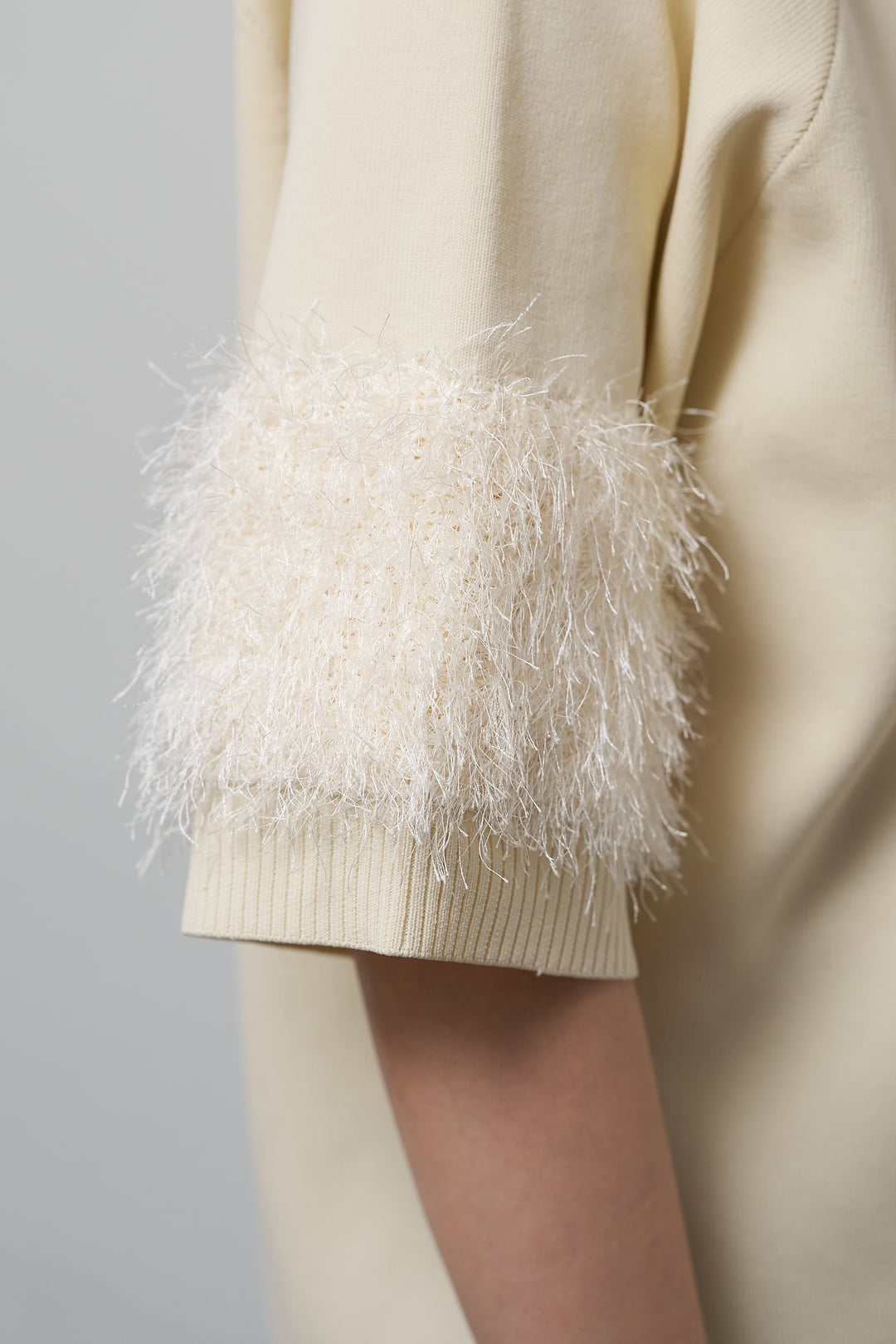 軽量リブ切替半袖プルオーバー