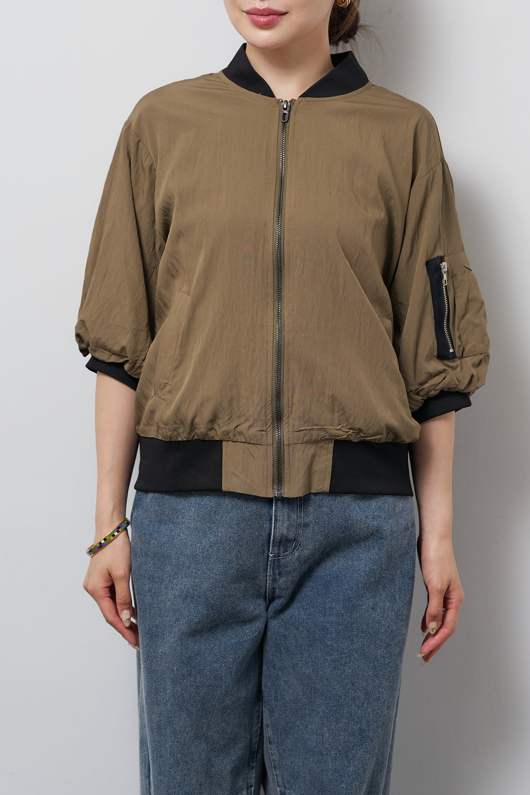 MA-1ハーフスリーブブルゾン