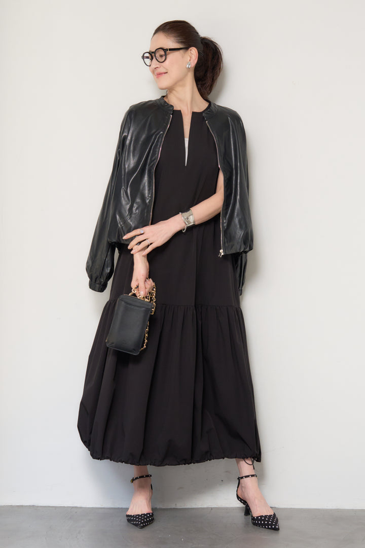 【接触冷感】2WAYヘム ノースリーブワンピース