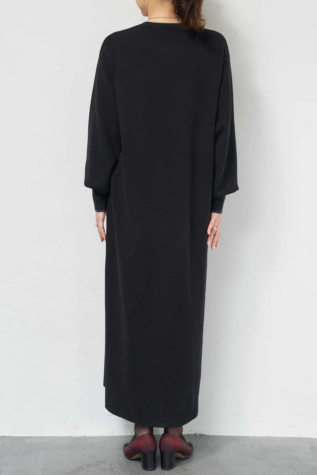 【防静電気】やわもちライン入りヘンリーワンピース