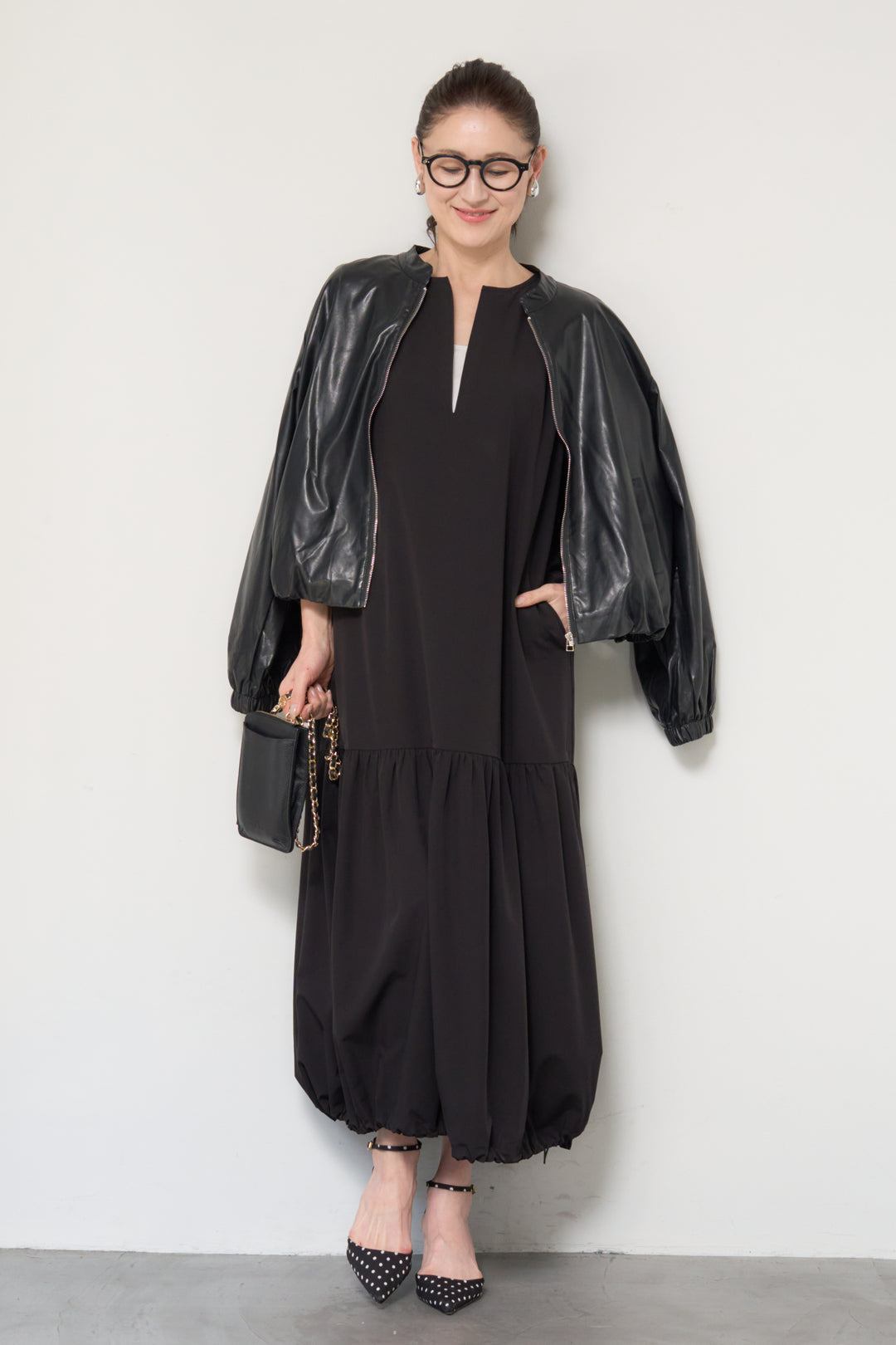 【接触冷感】2WAYヘム ノースリーブワンピース