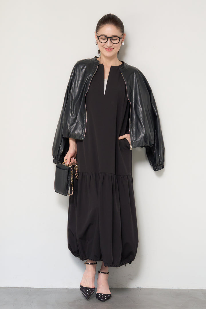 【接触冷感】2WAYヘム ノースリーブワンピース