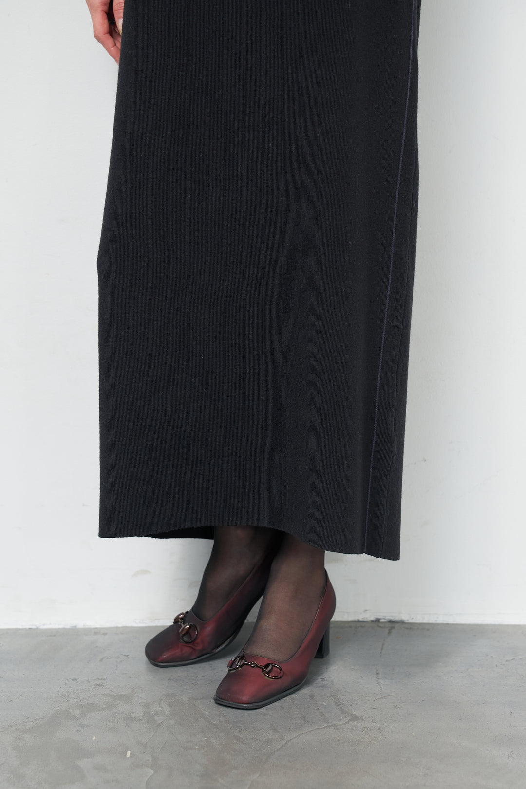 【防静電気】やわもちライン入りヘンリーワンピース