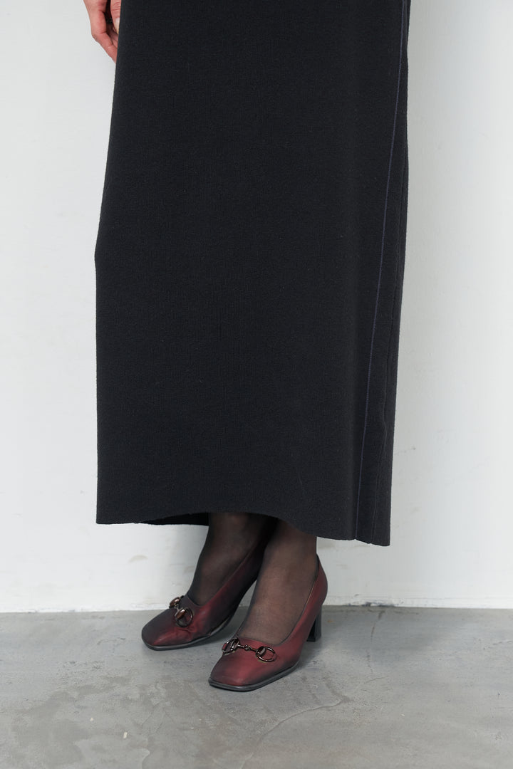 【防静電気】やわもちライン入りヘンリーワンピース