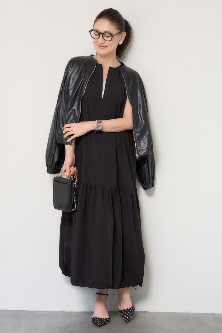 【接触冷感】2WAYヘム ノースリーブワンピース