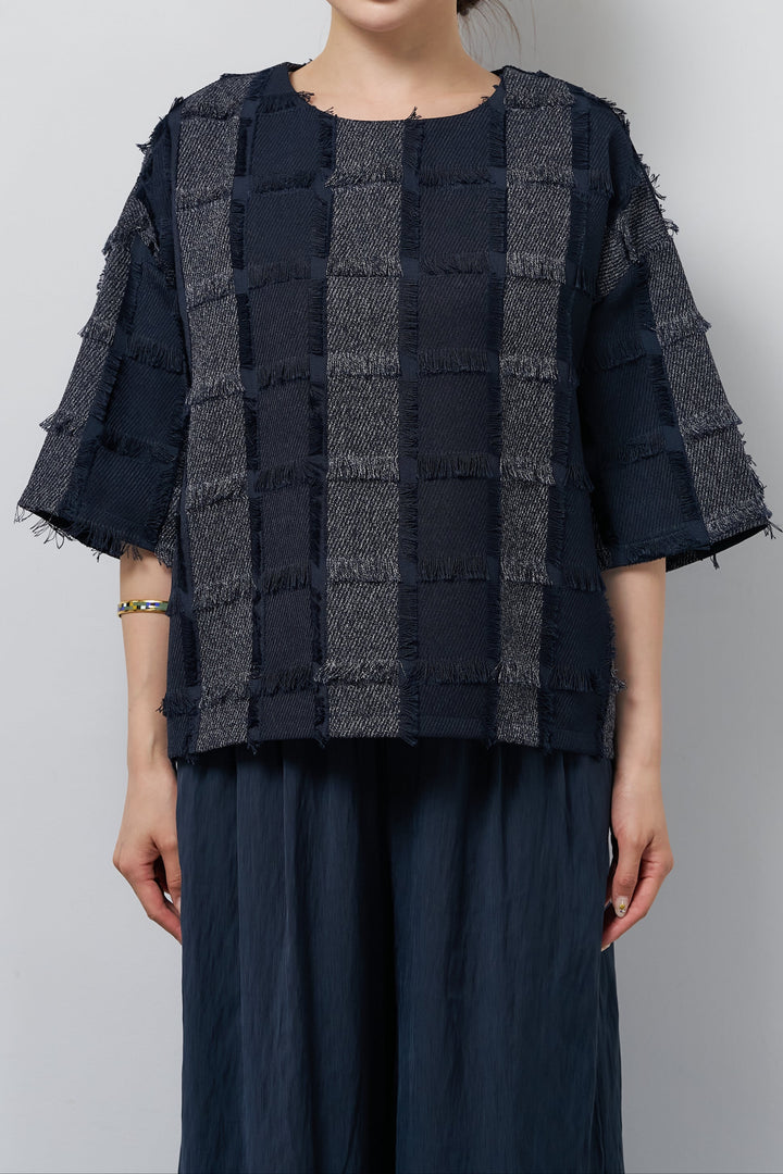 ジャガードフリンジプルオーバー