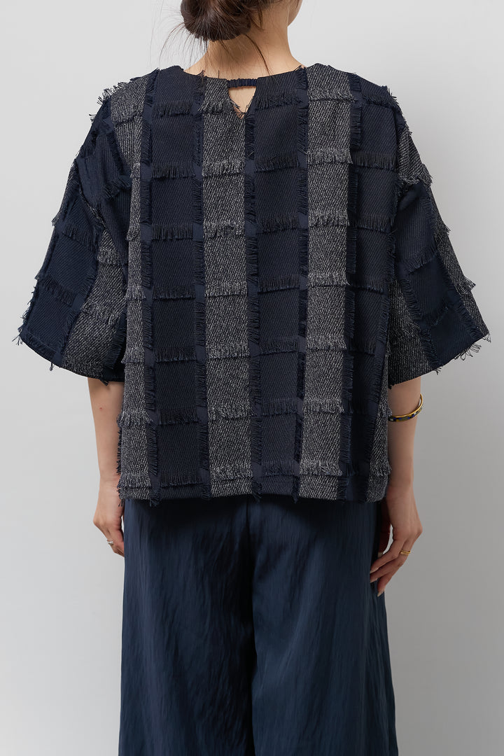 ジャガードフリンジプルオーバー