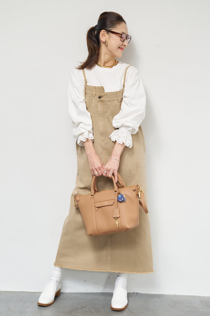 [SET]デニムツイルジャンスカ+裾フリルコットンカットソー(2set)