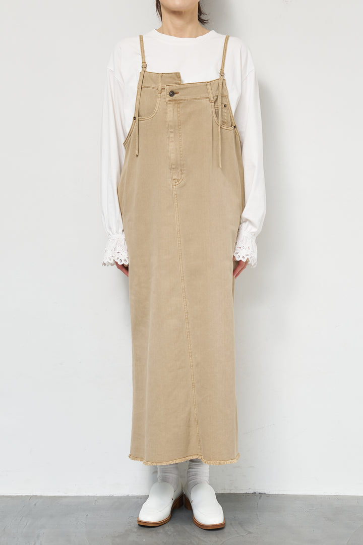 [SET]デニムツイルジャンスカ+フリルタートルネックニット(2set)