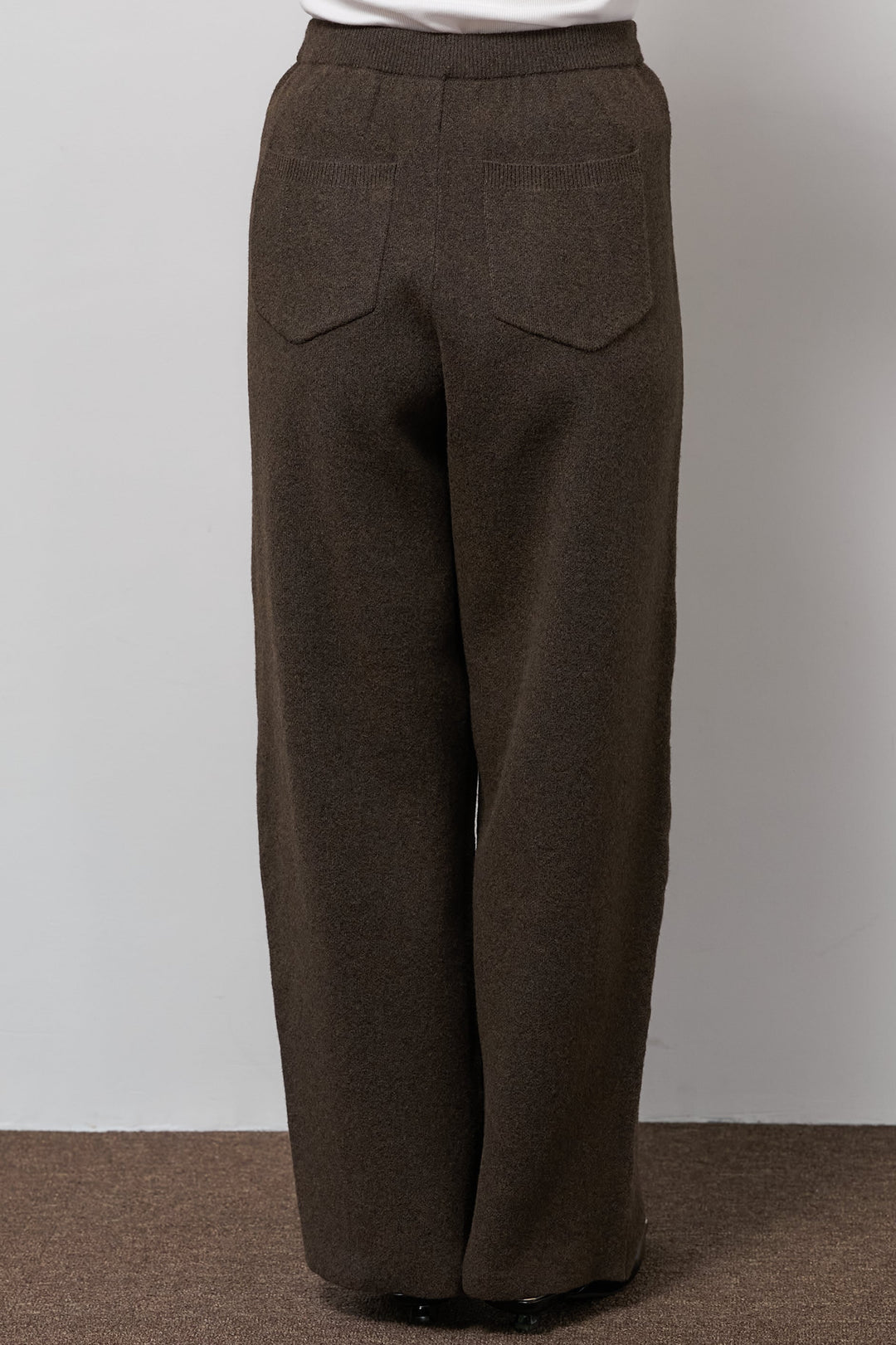 杢ニットテーパードパンツ