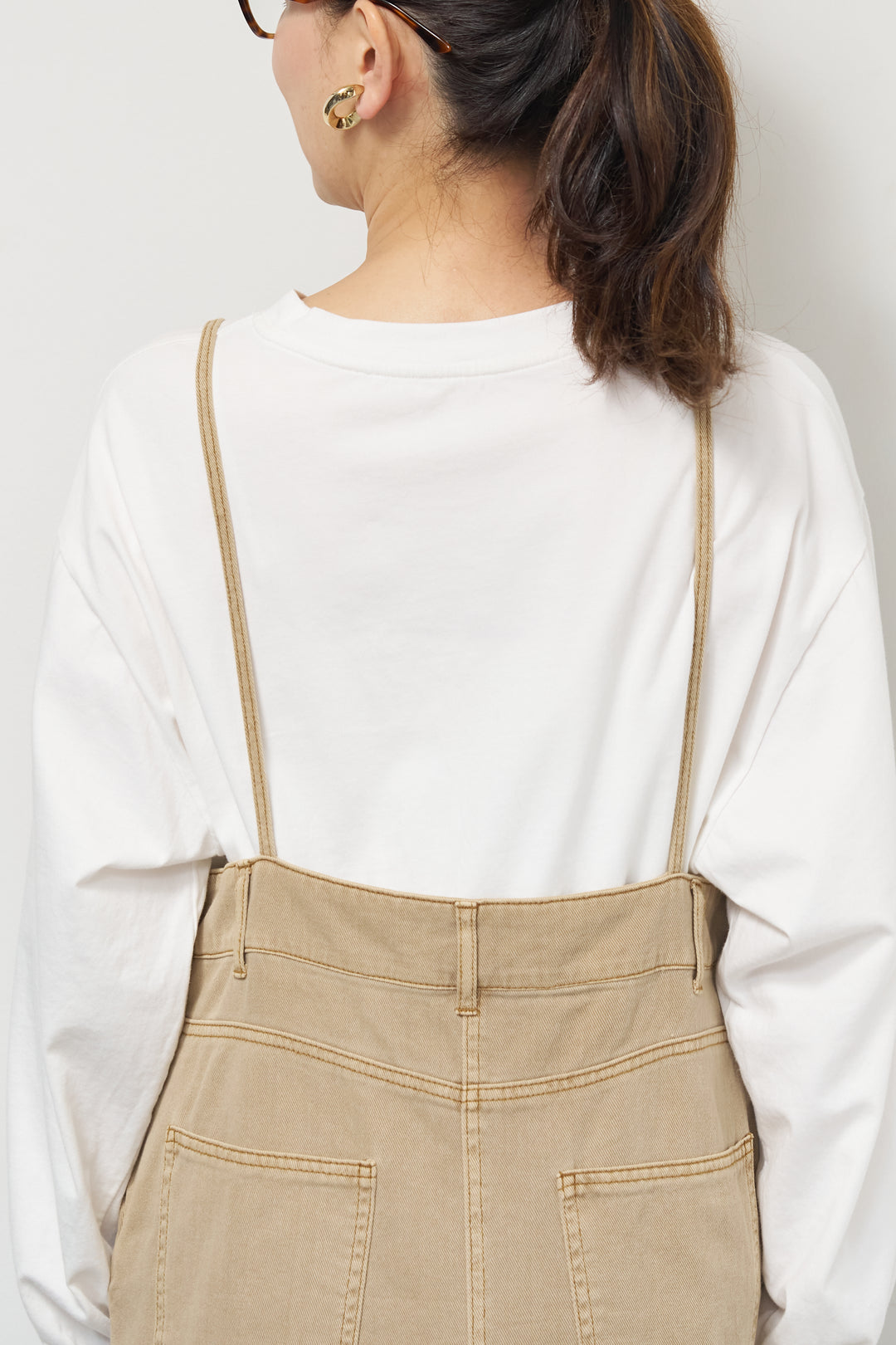 [SET]デニムツイルジャンスカ+裾フリルコットンカットソー(2set)