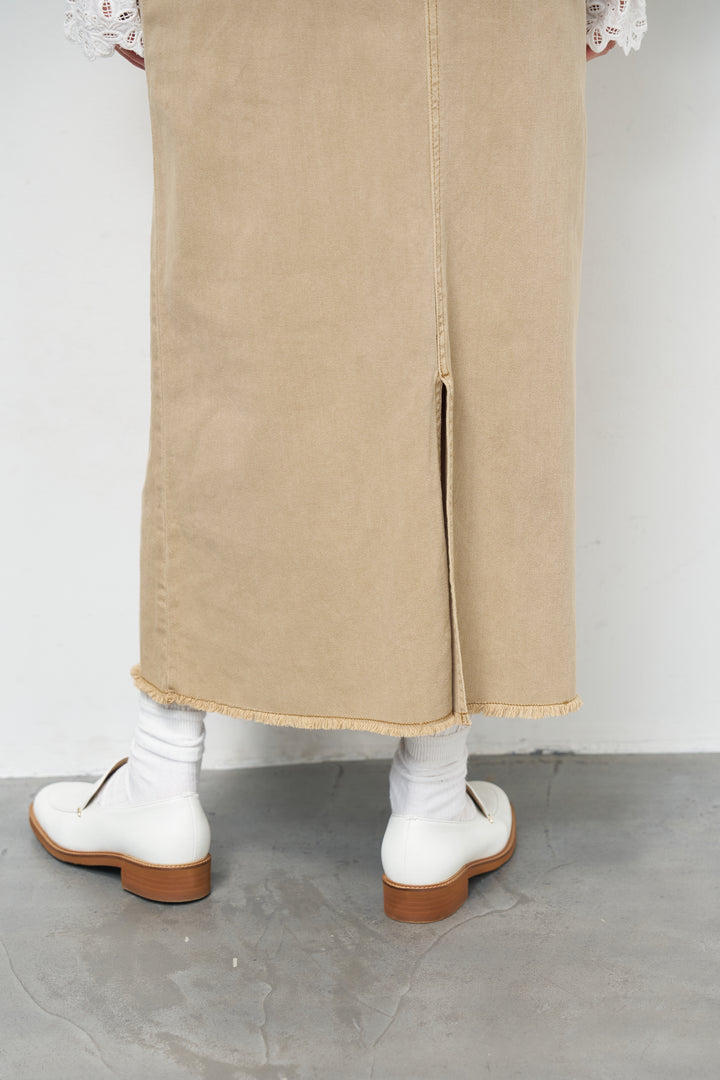 [SET]デニムツイルジャンスカ+裾フリルコットンカットソー(2set)