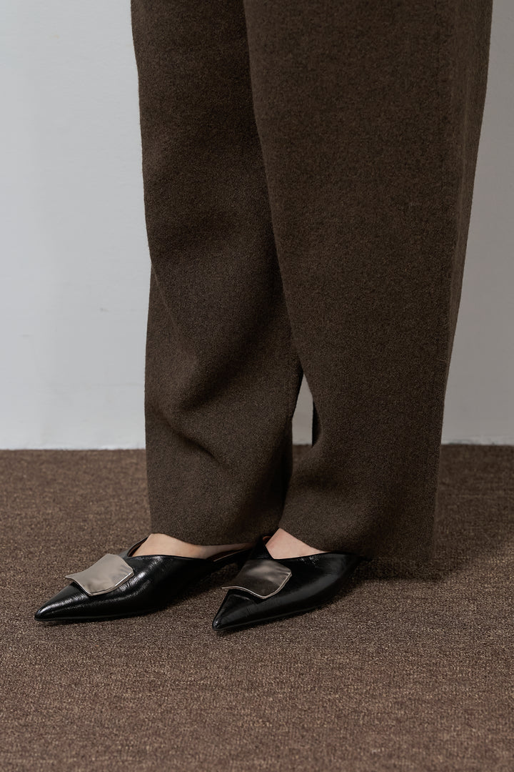 杢ニットテーパードパンツ