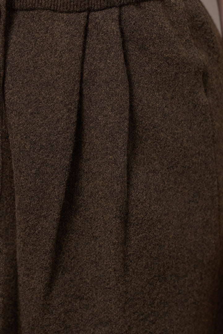 杢ニットテーパードパンツ