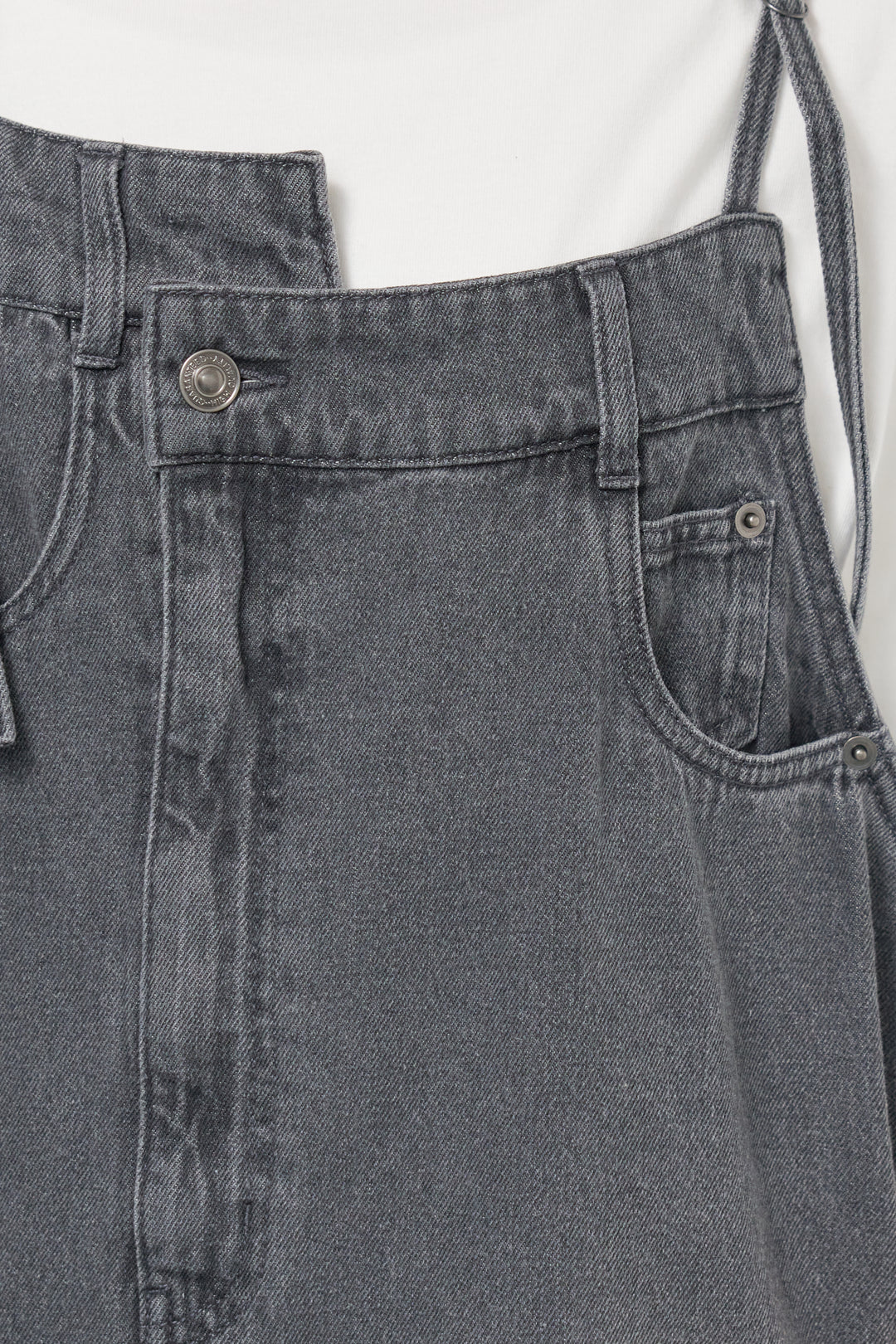 [SET]デニムツイルジャンスカ+裾フリルコットンカットソー(2set)