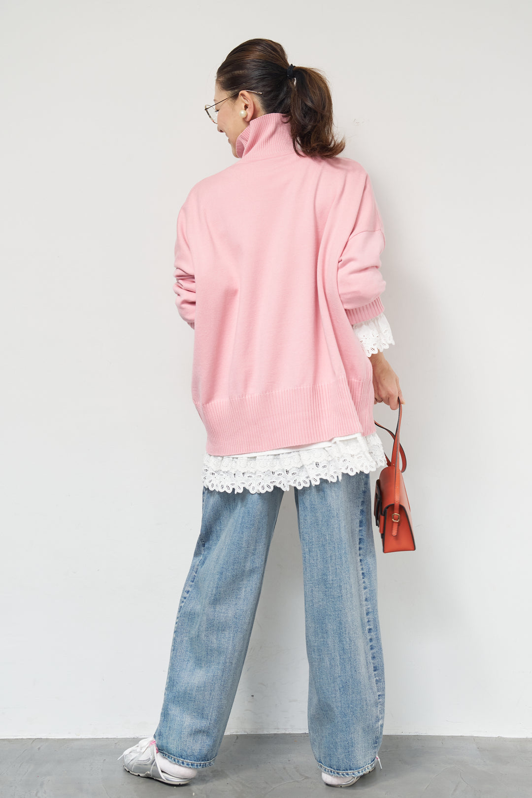 裾フリルコットンカットソー