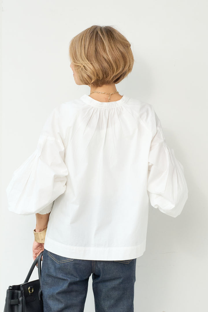 Front and back 2-way typewriter blouse