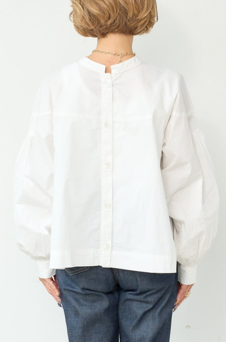 Front and back 2-way typewriter blouse