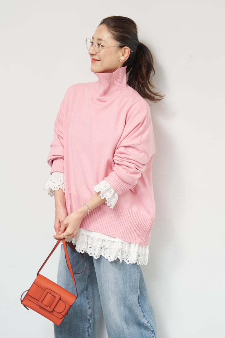 裾フリルコットンカットソー