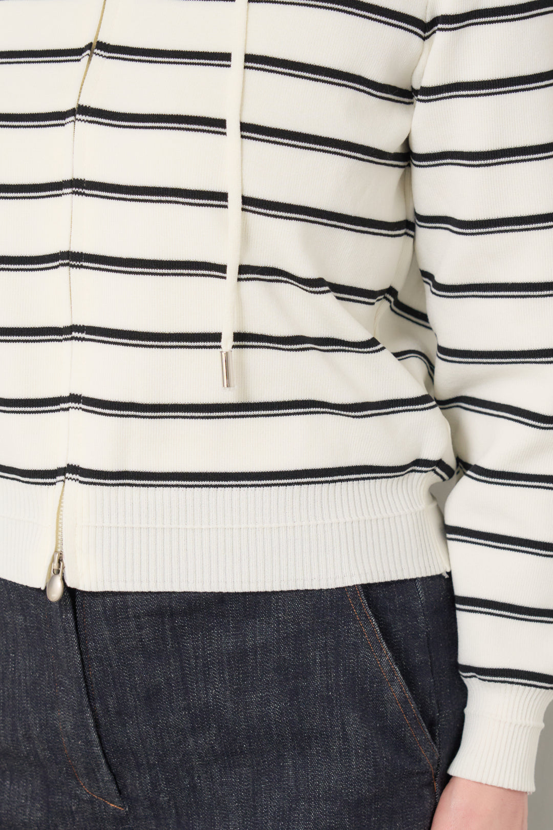 ボーダーニットパーカー