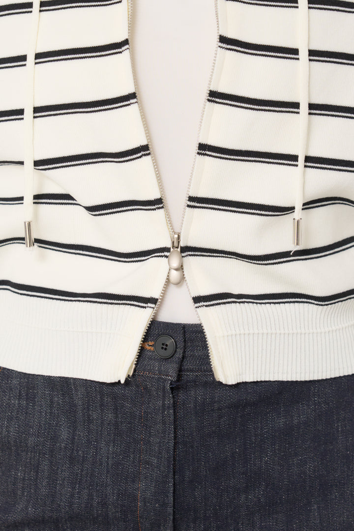 ボーダーニットパーカー