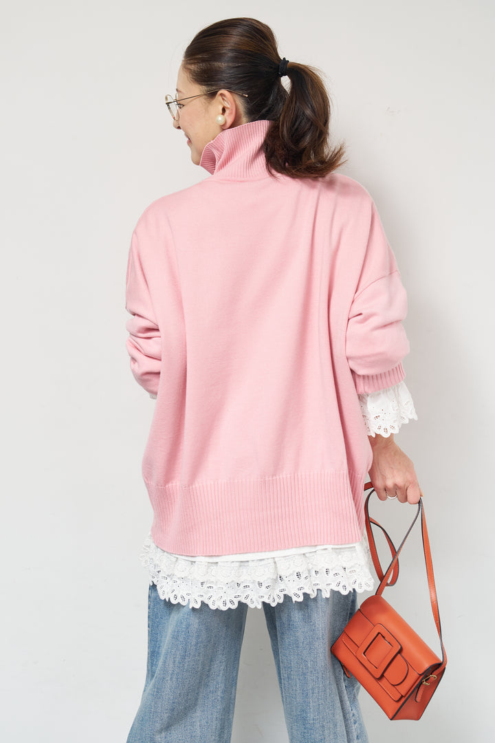 裾フリルコットンカットソー