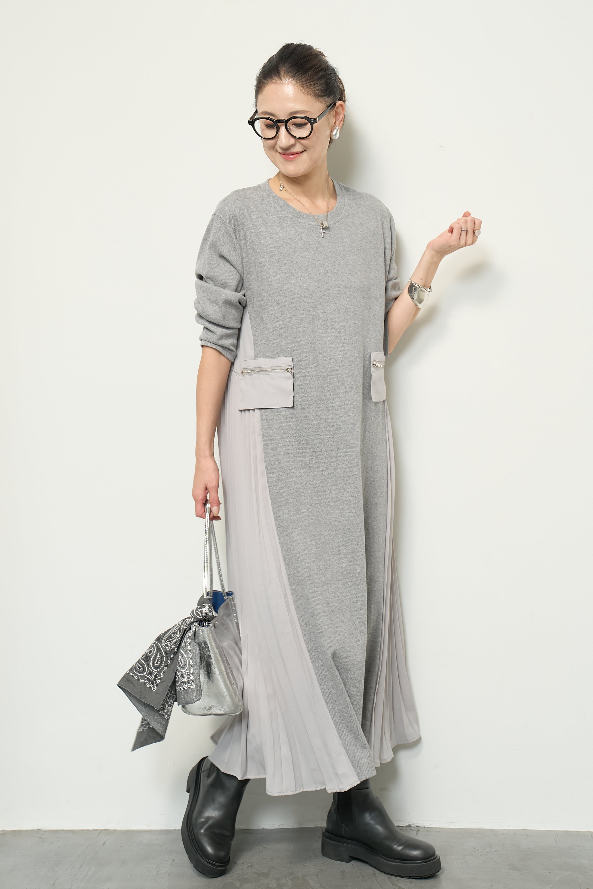 archivio ブラック スポーツワンピース AMBIDEX Store △recycle OX 数字刺繍 シャツワンピース(F コン