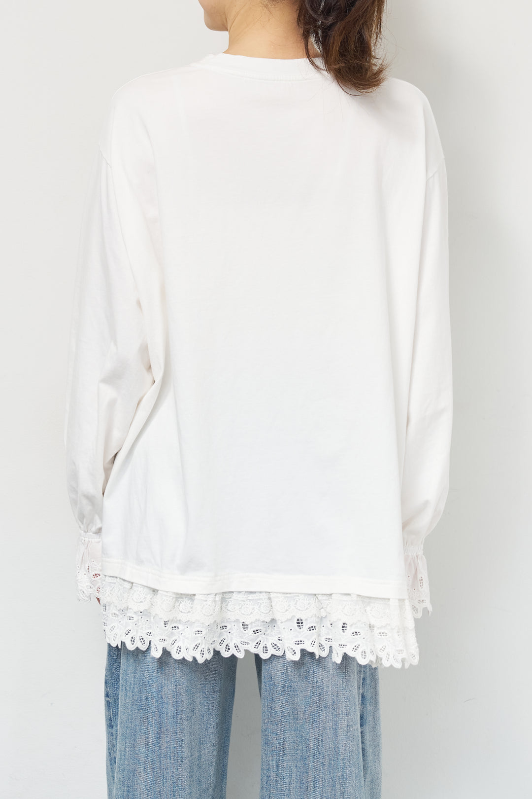 裾フリルコットンカットソー