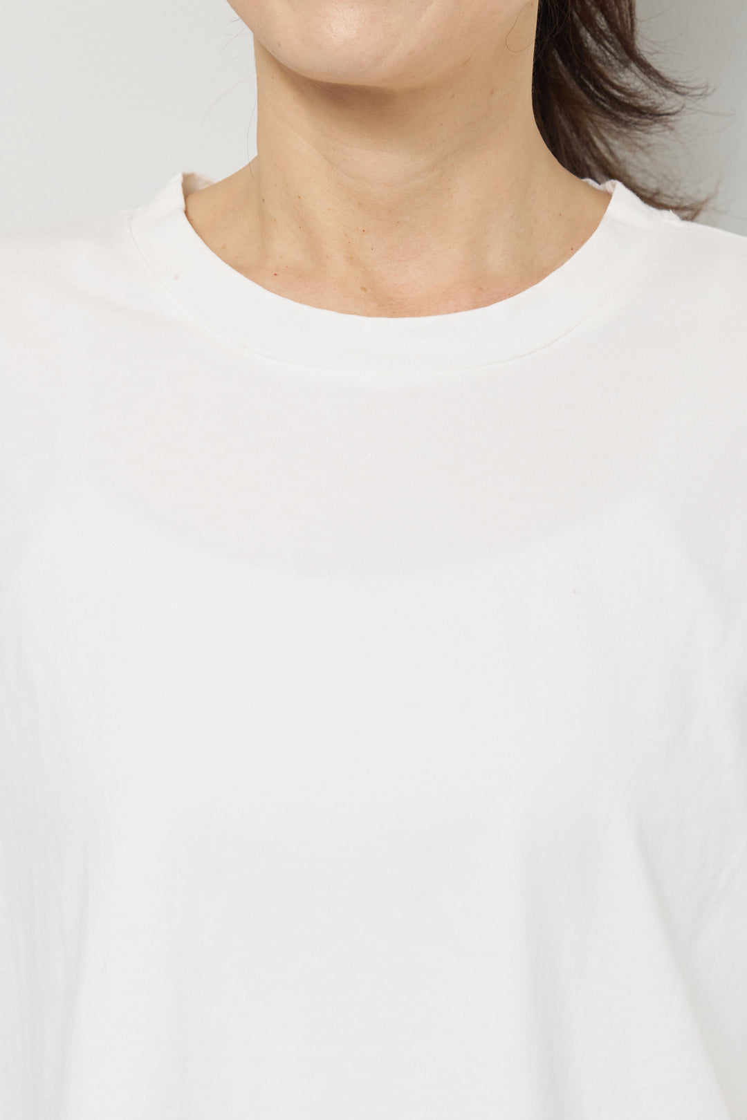 裾フリルコットンカットソー