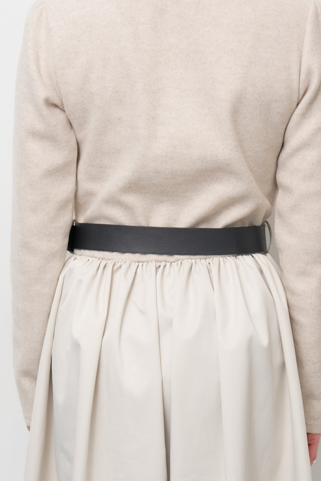 ハーフジップメルトン切替ワンピース