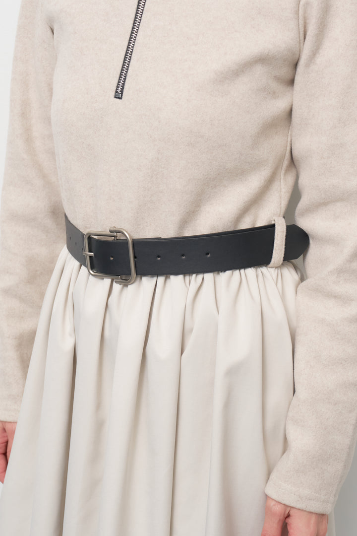 ハーフジップメルトン切替ワンピース