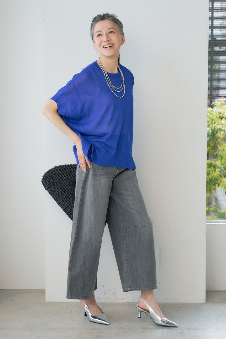 Linen-like dolman knit