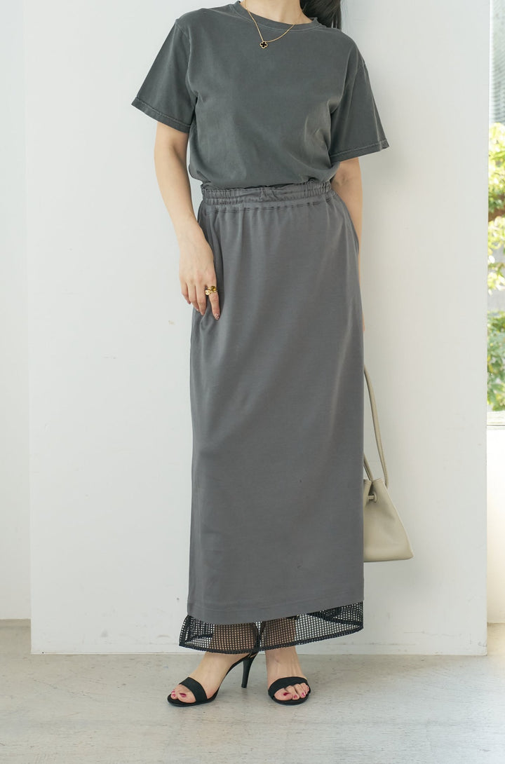 裾メッシュスカート