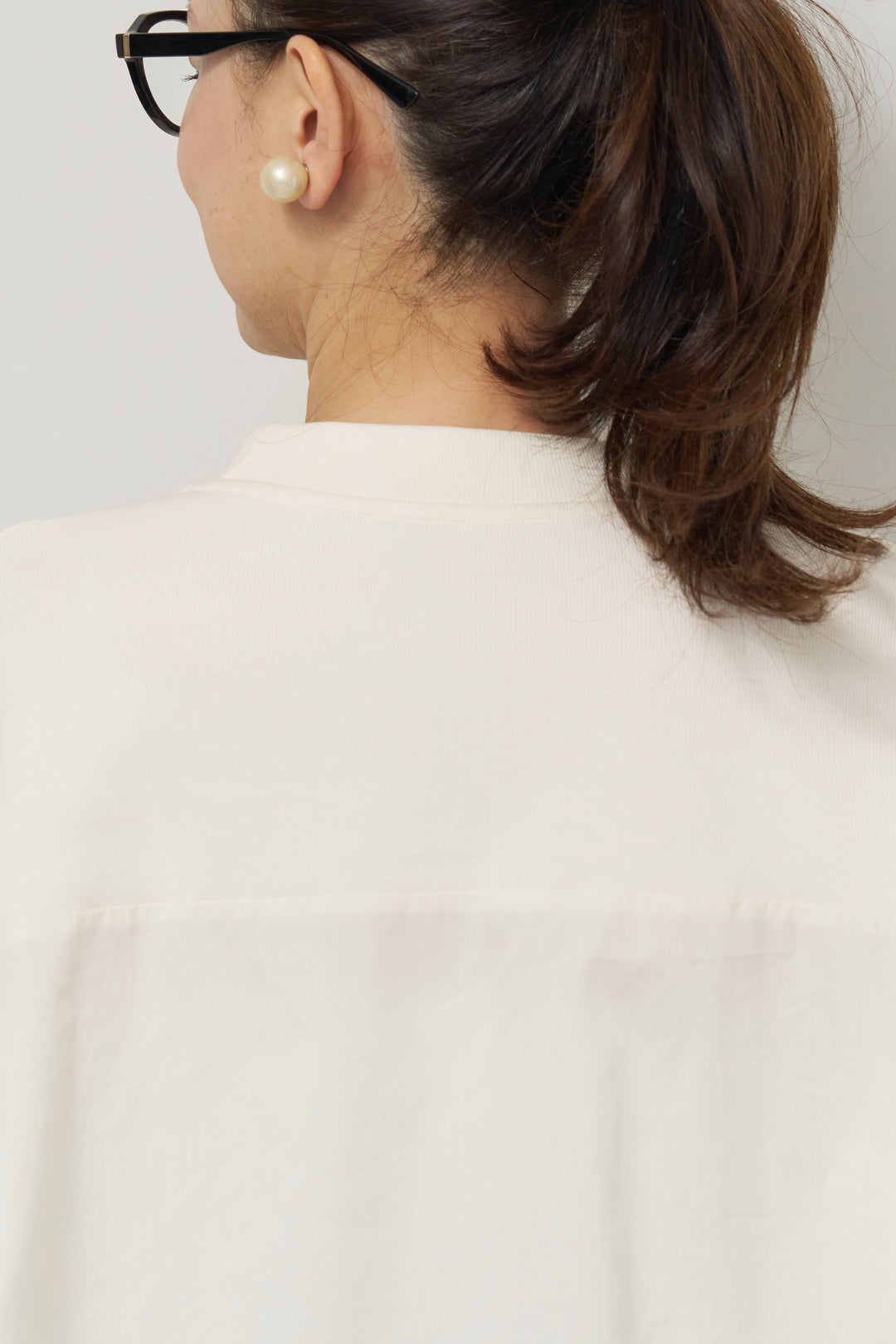 [SET]裾切替ハイネックプルオーバー+ストライプイージーパンツ(2set)