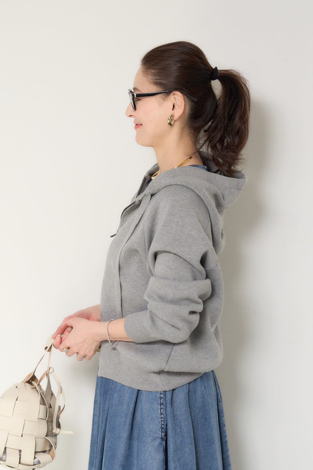 ニットZIPパーカー