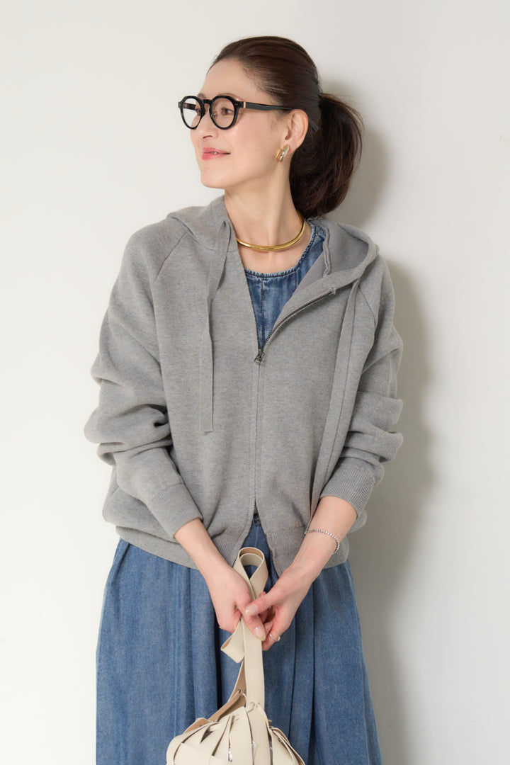 ニットZIPパーカー