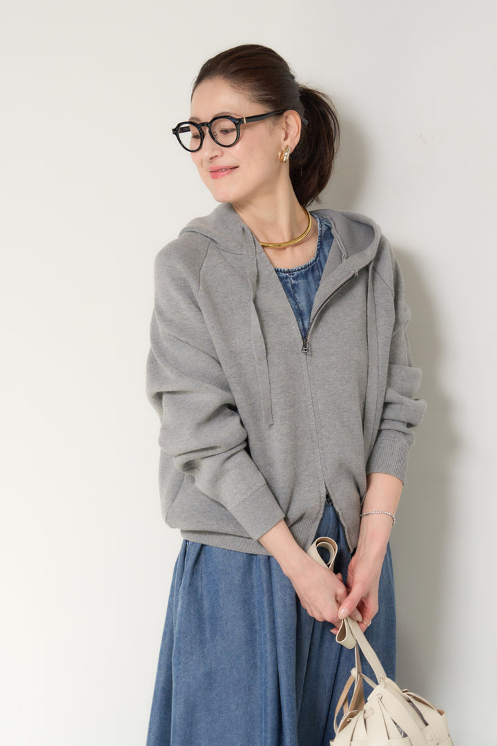 ニットZIPパーカー