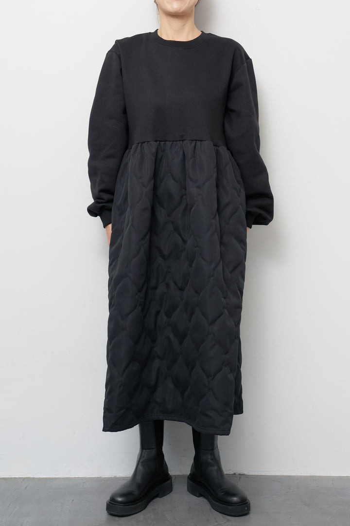 【裏起毛】ソフトキルトコンビワンピース