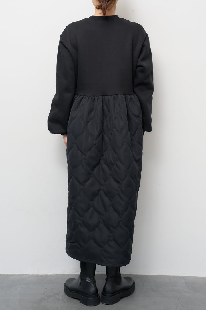 【裏起毛】ソフトキルトコンビワンピース