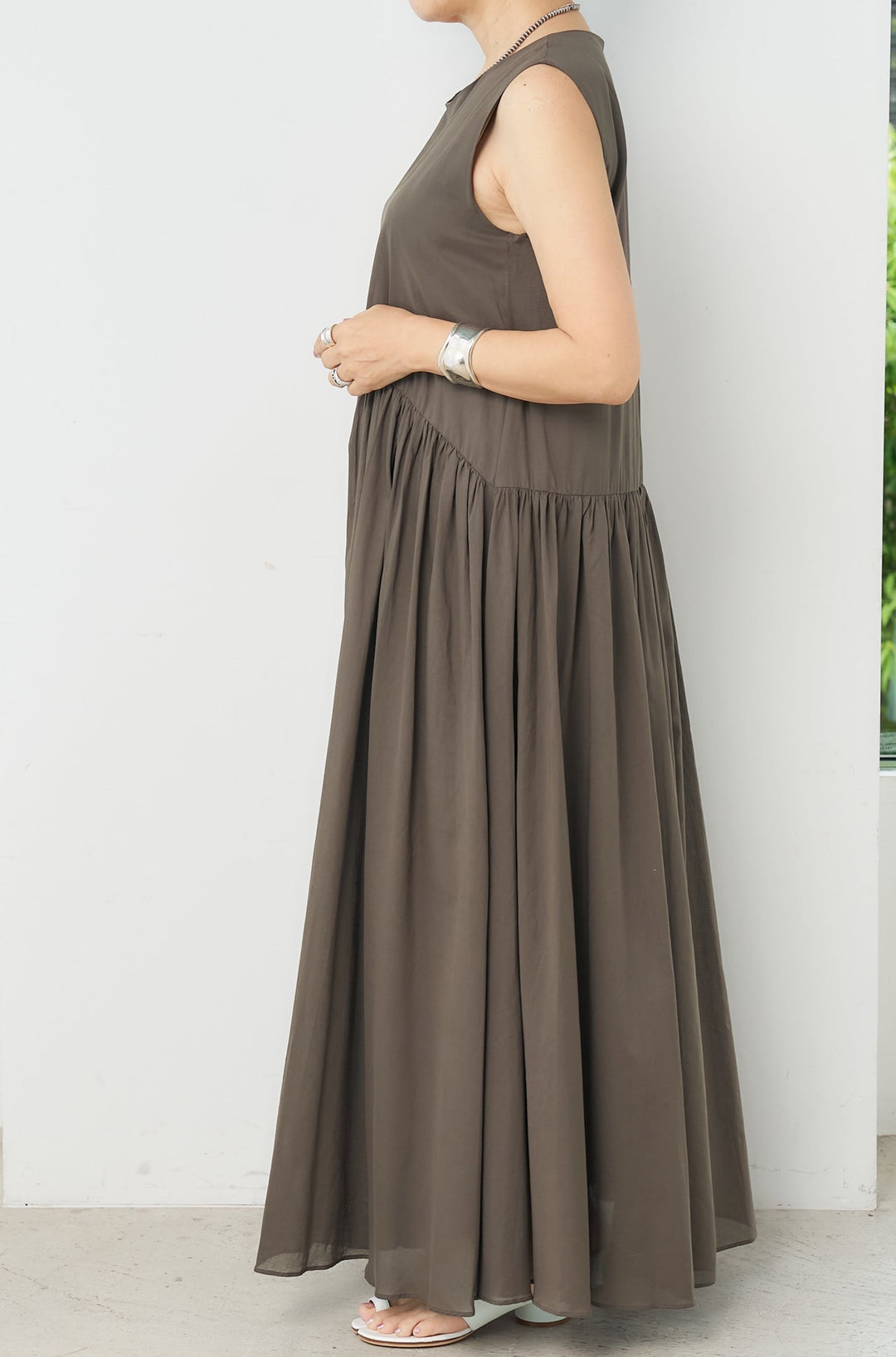 Asymmetrical Cotton Long Dress