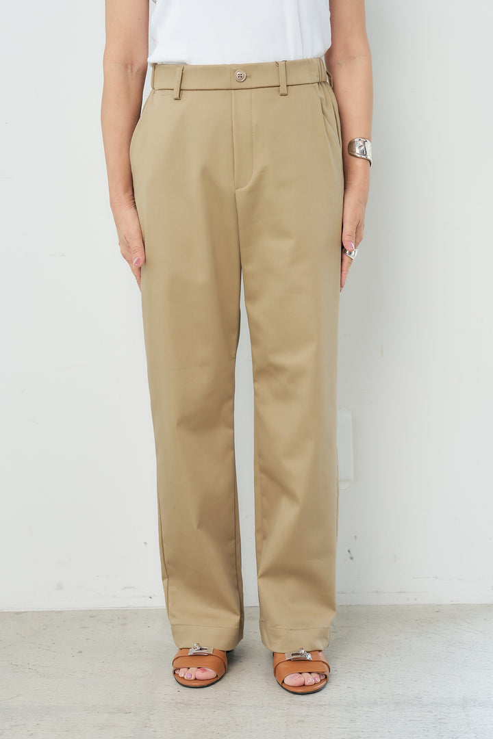 [Water-repellent and UV-resistant] Shiny straight pants