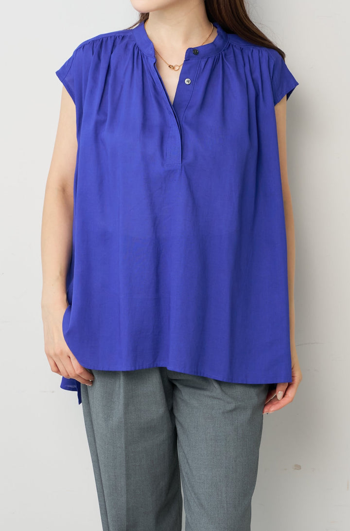Rayon linen sleeveless blouse