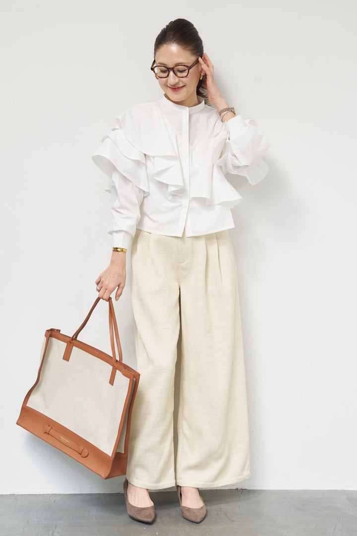 デニムライクヘリンボーンパンツ