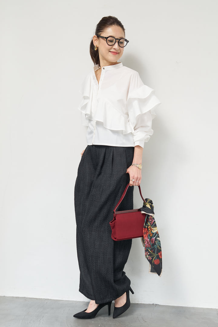 デニムライクヘリンボーンパンツ