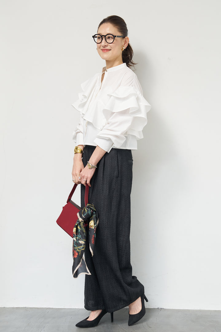 デニムライクヘリンボーンパンツ