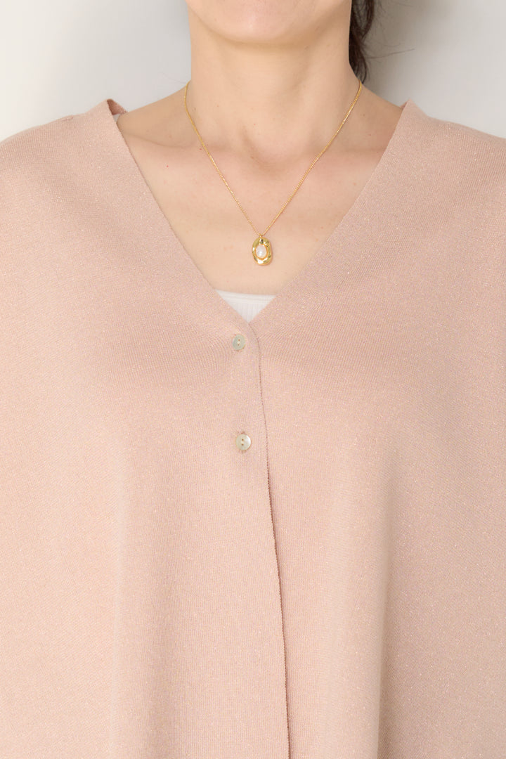 ウォッシャブルサラッとラメカーディガン