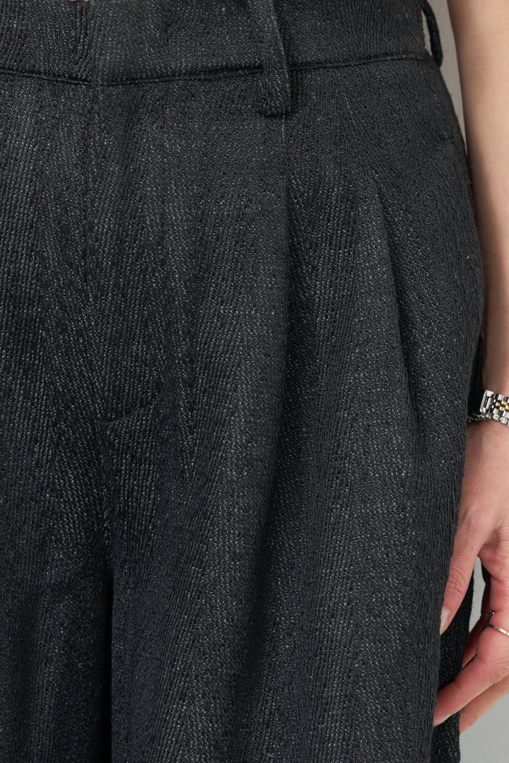 デニムライクヘリンボーンパンツ