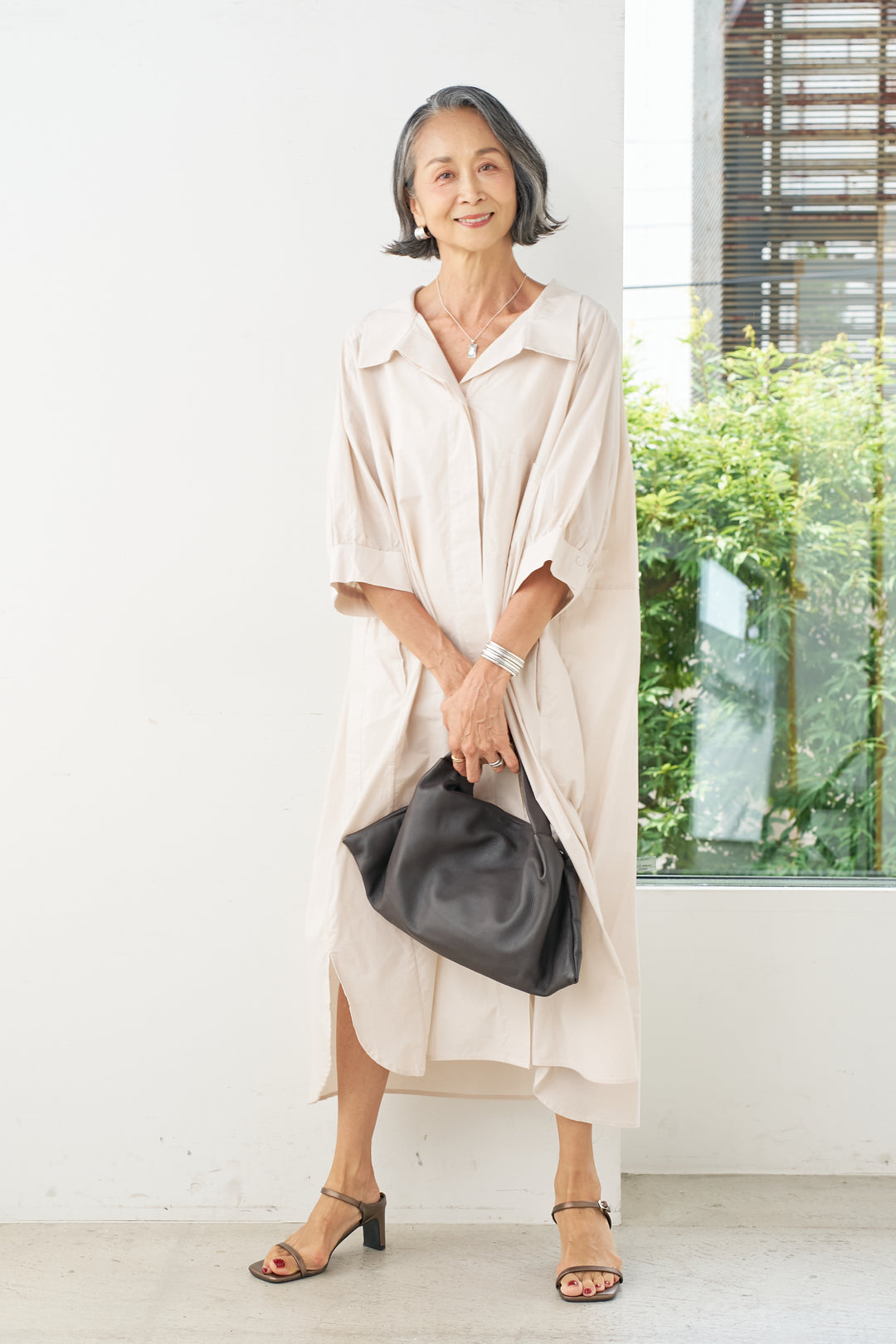 Design sleeve shirt dress